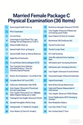 Married Female Package C Physical Examination（36 Items）